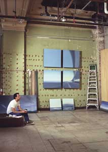 &nbsp;MIGUEL OSUNA IN HIS STUDIO IN DOWNTOWN LOS ANGELES 